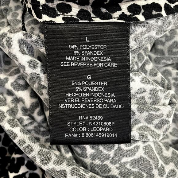 Norma Kamali Strapless Mini Tube Dress Leopard Size Large Neutral Glam Sexy - Picture 11 of 11